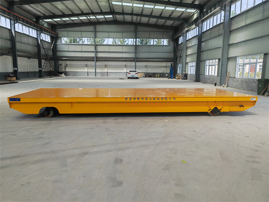 無軌電動平車承載30噸帶雷達防撞